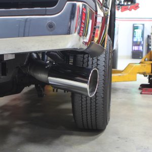 Ford F-250 Performance Exhaust - Single Exit - Banks Power - Monster Cat Back - Chrome - `17-`25